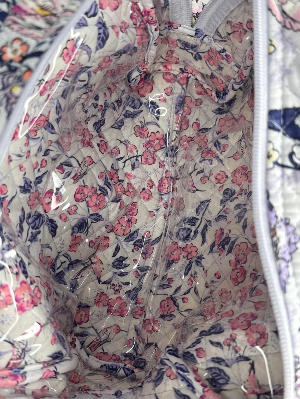 Vera Bradley Quilted Floral Cosmetic Bag - Pink & Lavender